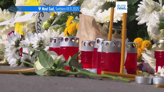 News video: Ein Jahr nach Bahnhofsunglück: Massenproteste gegen Präsident Vučić in Serbien