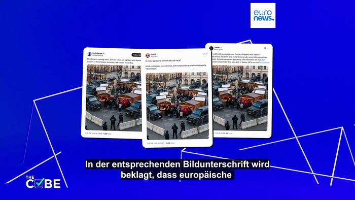 News video: Foto eines Weihnachtsmarkts mit massiver Polizeipräsenz sorgt für Spekulationen