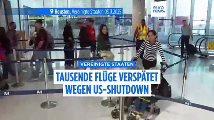 Video: Shutdown in den USA führt zu Chaos und Verspätungen an den Flughäfen