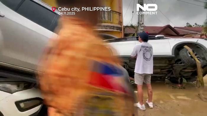 News video: Taifun Kalmaegi tötet zwei Menschen, vertreibt Tausende auf den Philippinen