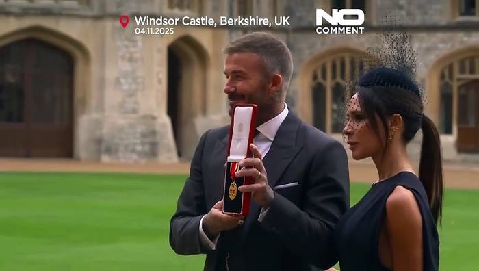 News video: David Beckham erhält den Ritterschlag von König Charles dem Dritten