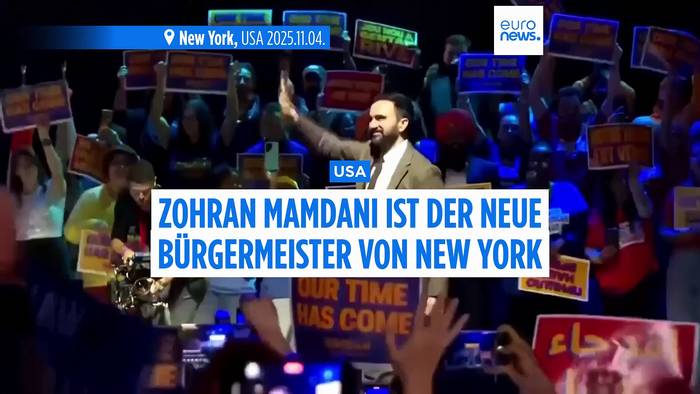 News video: Zohran Mamdani wird New Yorks erster muslimischer Bürgermeister