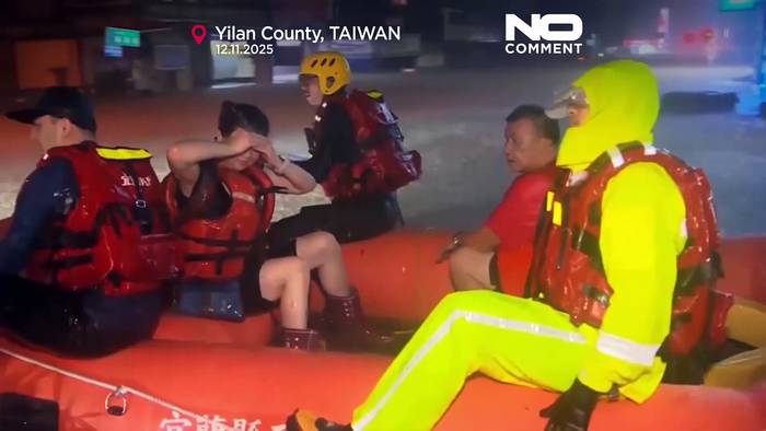 News video: Fung-wong: Tropensturm sorgt für Starkregen und Fluten in Taiwan, Behörden evakuieren Tausende
