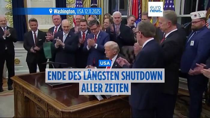 News video: Rekord-Shutdown beendet: Trump unterschreibt Übergangshaushalt