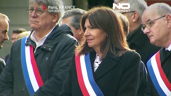 News video: Frankreich gedenkt des zehnten Jahrestags der Pariser Anschläge von 2015: Macron ehrt Opfer