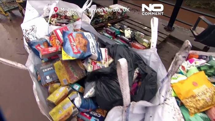 News video: In Großbritannien räumen Ewyas Harold und Monmouth nach Sturm Claudia Hochwasserschäden auf