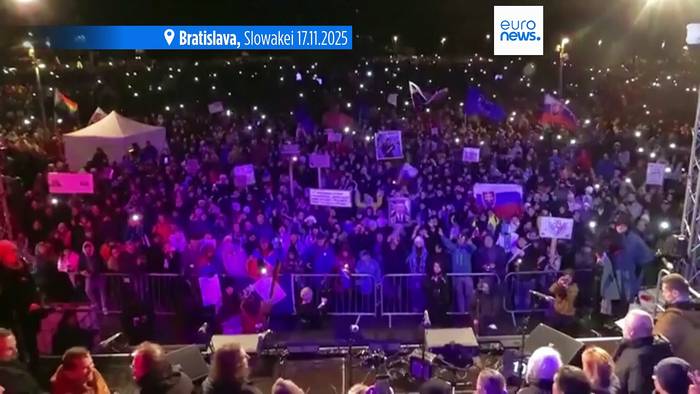 News video: Samtene Revolution: Tausende in Tschechien und Slowakei protestieren gegen Staatsführung