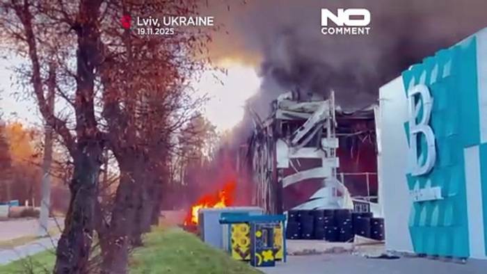 News video: Russische Drohnen und Raketen treffen Lwiw und Charkiw