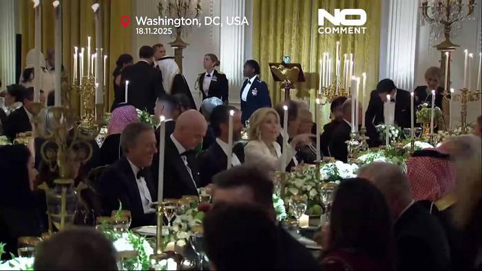 News video: Cristiano Ronaldo beim Dinner im Weißen Haus, ausgerichtet von Trump und dem saudischen Kronprinzen