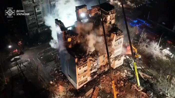 News video: Ukrainisches Ternopil: Behörden weiten Suche aus nach tödlichem russischem Angriff auf Wohnblock
