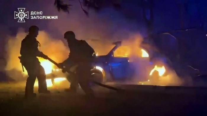 News video: Russische Drohnenangriffe treffen Saporischschja, mindestens fünf Tote