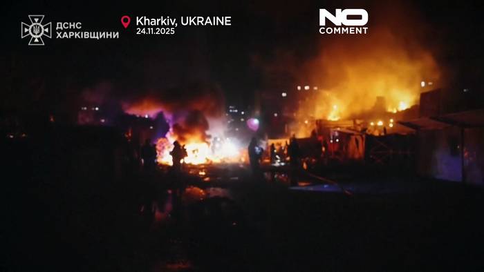 News video: Russische Drohnen treffen Charkiw: vier Tote, Dutzende Verletzte