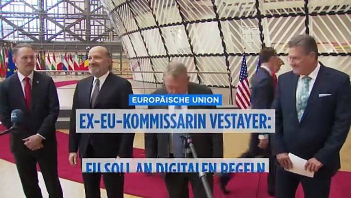 News video: Margrethe Vestager: EU muss zu seinen digitalen Regeln stehen