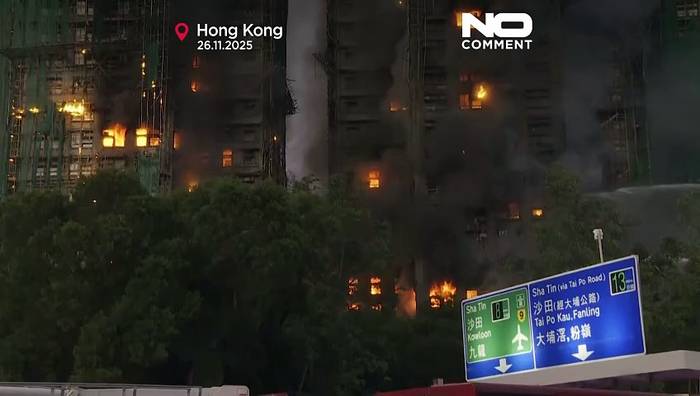 News video: Hochhausbrand im Bezirk Tai Po in Hongkong fordert vier Tote, drei Verletzte