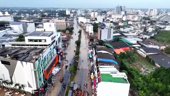 News video: Schwere Überschwemmungen in Südthailand: Zahl der Toten steigt auf über 80