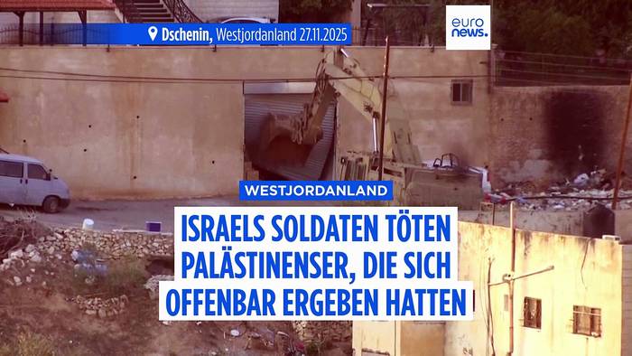 News video: Schock-Video: Israels Armee tötet in Dschenin offenbar zwei Männer, die sich ergeben hatten
