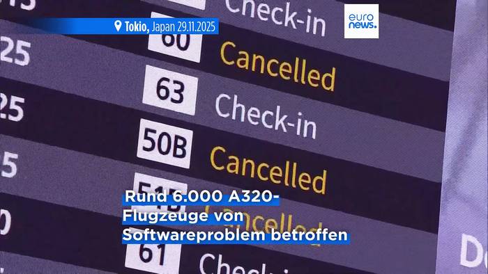 News video: Nach plötzlichem Höhenabfall: Airbus-Softwareproblem legt weltweiten Flugverkehr lahm