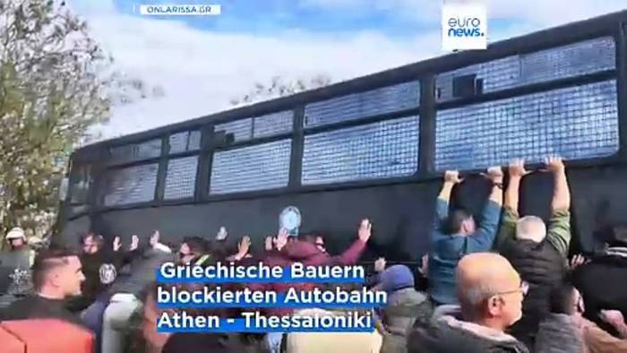 News video: Bauern-Proteste in Griechenland eskalieren, neue Blockade, Verletzte und Festnahmen