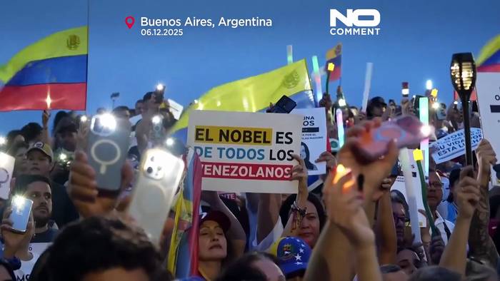 News video: Anhänger von María Corina Machado marschieren durch Lateinamerika vor der Nobelpreisverleihung