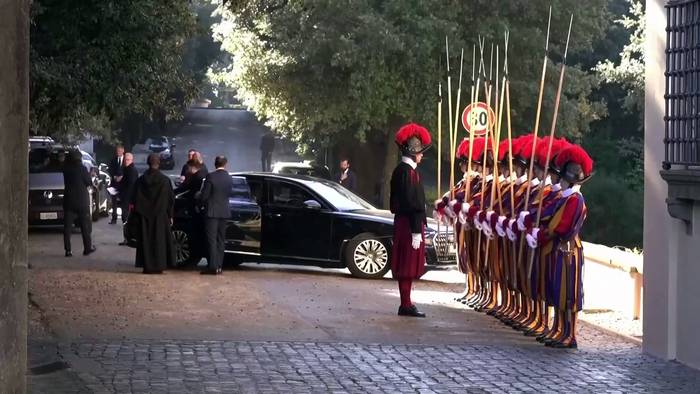 News video: Selenskyj trifft Papst Leo XIV. und Italiens Regierungschefin Meloni beim Italienbesuch