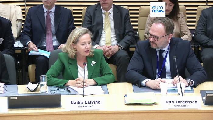 News video: Präsidentin der Europäischen Investitionsbank Calviño warnt vor Spaltung Europas