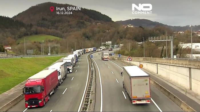 News video: Spanien sperrt Grenzübergang Biriatou für Lkw wegen französischer Bauernproteste