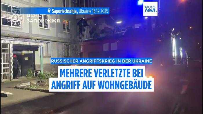 Video: Russische Drohne trifft Wohnhaus in Saporischschja - mehrere Verletzte