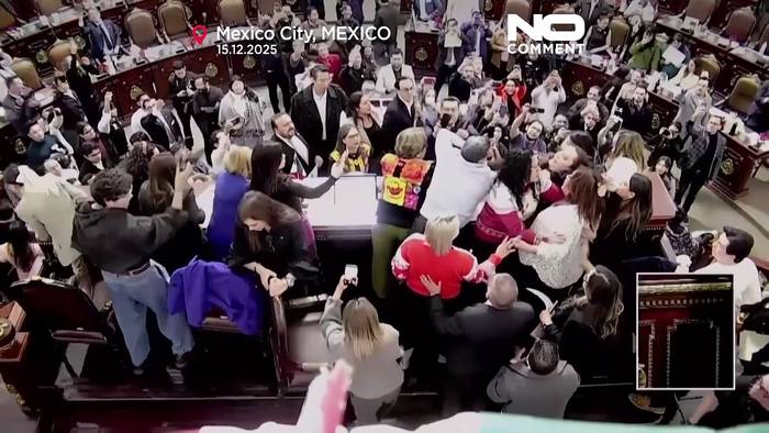News video: Chaos bricht im Kongress von Mexiko-Stadt bei Debatte über Transparenzreform aus