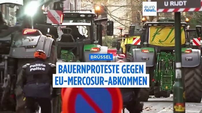News video: Protest gegen Mercosur: Landwirte blockieren Straßen in Brüssel