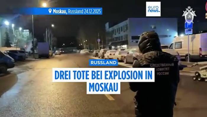 News video: Bombenanschlag in Moskau: Drei Tote bei Explosion nahe Polizeifahrzeug