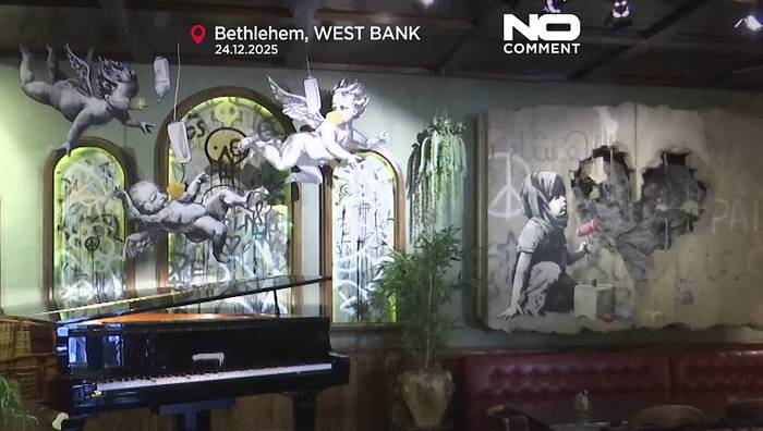 News video: Banksys Walled Off Hotel in Bethlehem öffnet nach zweijähriger Schließung wieder