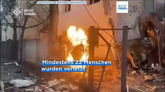 News video: Massiver russischer Raketen- und Drohnenangriff auf Kyjiw fordert Tote und Verletzte