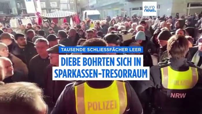 News video: Diebe bohrten sich in Sparkassen-Tresorraum: Tausende Schließfächer ausgeräumt