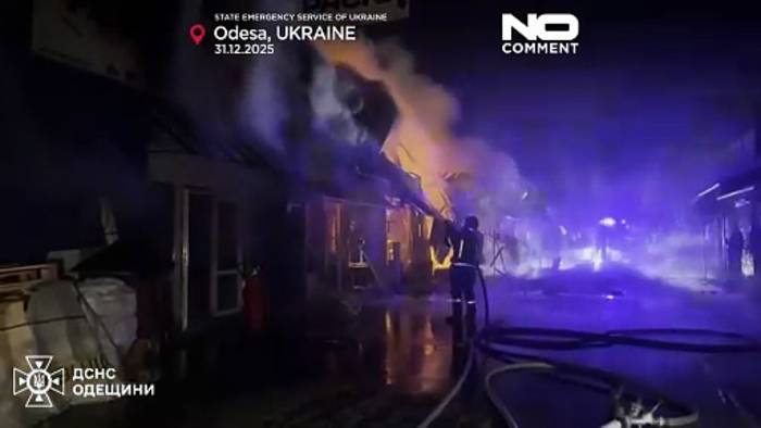 News video: Russische Drohnenangriffe auf Odesa verletzen sechs Menschen