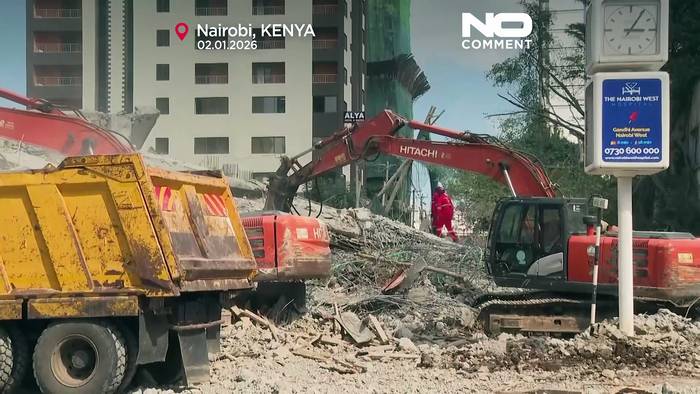 News video: Kenia: Mehrstöckiges Gebäude stürzt in Nairobi ein, Zahl der eingeschlossenen Menschen unklar