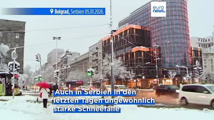 News video: Böen bis zu 120 km pro Stunde: Kräftiger Schneesturm rast auf Deutschland zu