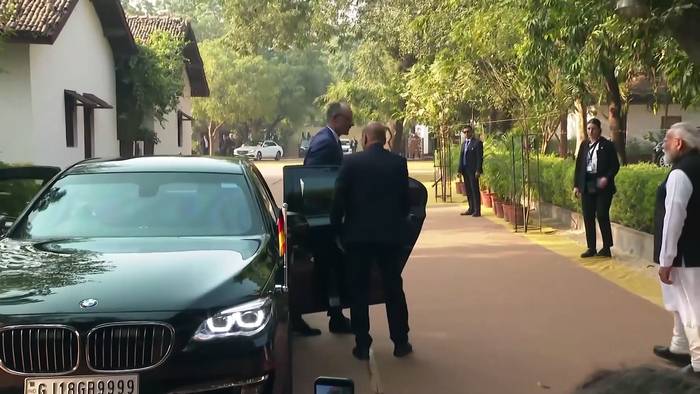 News video: Bundeskanzler Merz in Indien: will Wirtschafts- und Verteidigungsbeziehungen stärken