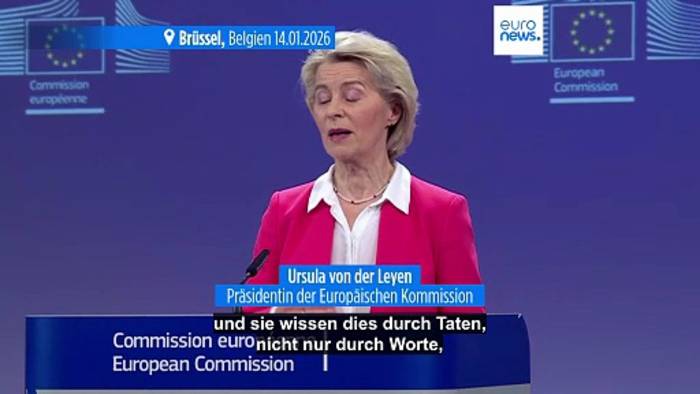 News video: Von der Leyen vor Gesprächen im Weißen Haus: 