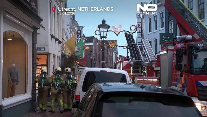News video: Niederlande: Gasleck löst Explosion und Brand in Utrechts Innenstadt aus