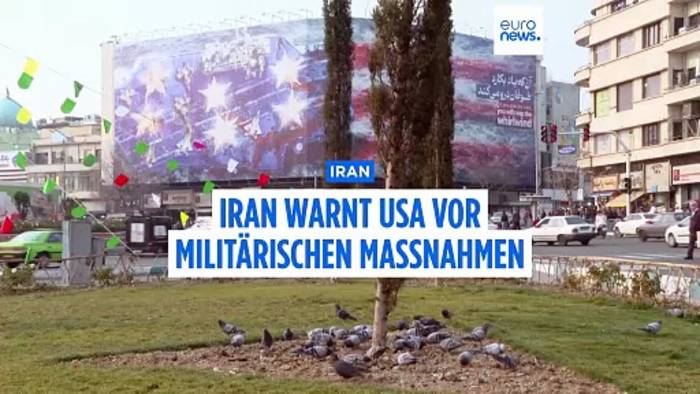 News video: Leichen und Blutlachen: Iran warnt USA auf Plakatwand in Teheran