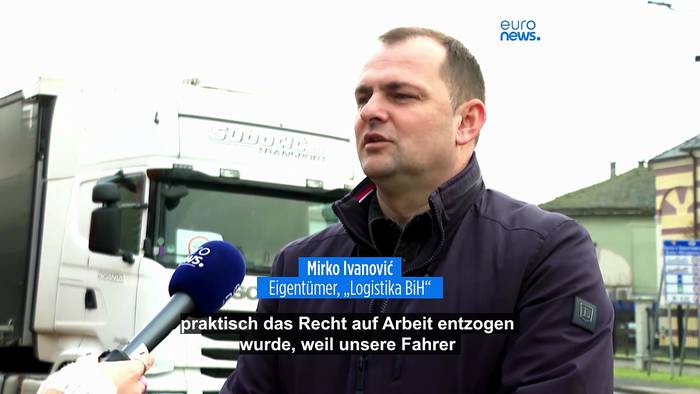 News video: Protest gegen strenge EU-Regeln: LKW-Fahrer blockieren Balkan-Grenzen