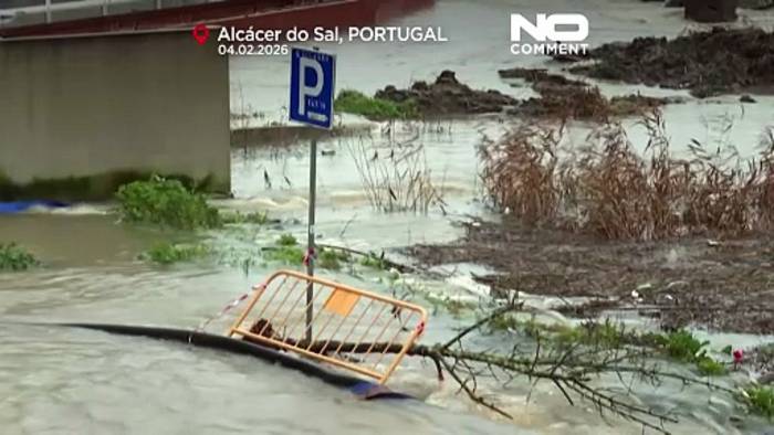 News video: Unwetter sorgt in Portugal für Überschwemmungen, Stromausfälle und gesperrte Straßen