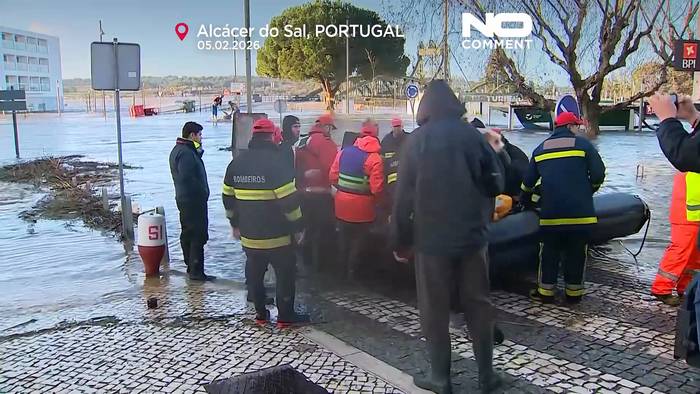 News video: Portugal bangt: Sturm Leonardo löst neue Überschwemmungen aus