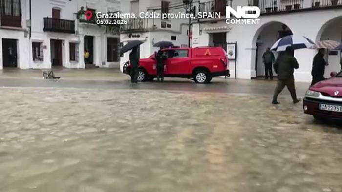 News video: Sturm Leonardo: Tausende fliehen vor Überschwemmungen in Andalusien
