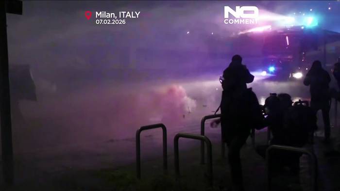 News video: Italienische Polizei setzt Tränengas bei Protesten nahe Olympia-Stätte ein
