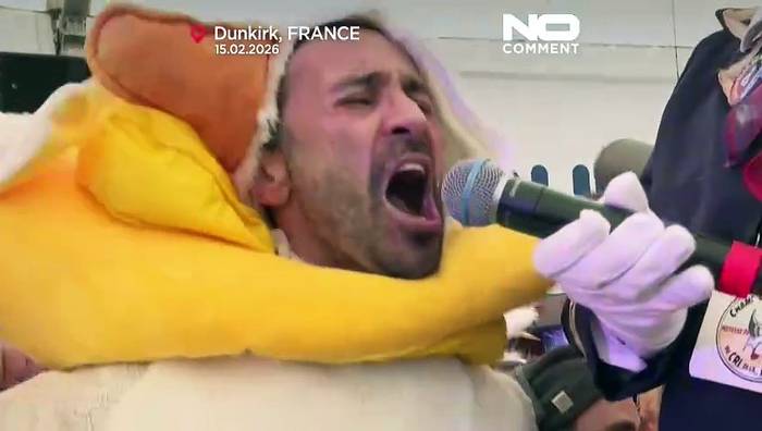 News video: Frankreich kürt Möwengekreisch-Champion beim schrillen Karneval in Dünkirchen
