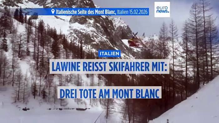 News video: Lawinen-Drama am Mont Blanc: Drei Skifahrer sterben