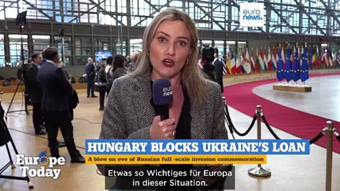 News video: Europe Today: Treffen der EU-Außenminister - Ungarn und Slowakei blockieren Ukraine-Kredit