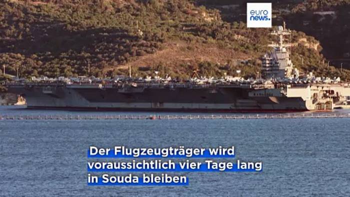 News video: Bald Militärschlag gegen den Iran? US-Flugzeugträger Gerald R. Ford auf Kreta zum Auftanken