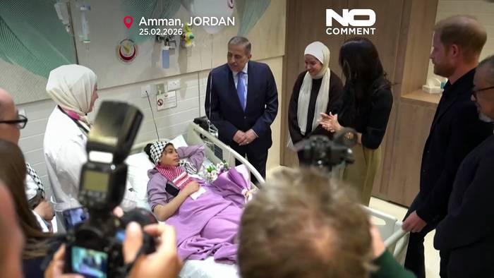 News video: Jordanien: Harry und Meghan besuchen Gaza-Evakuierte bei WHO-Mission